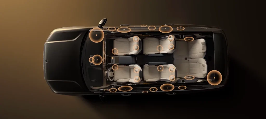 32 speakers, and a cabin quiet enough to use them