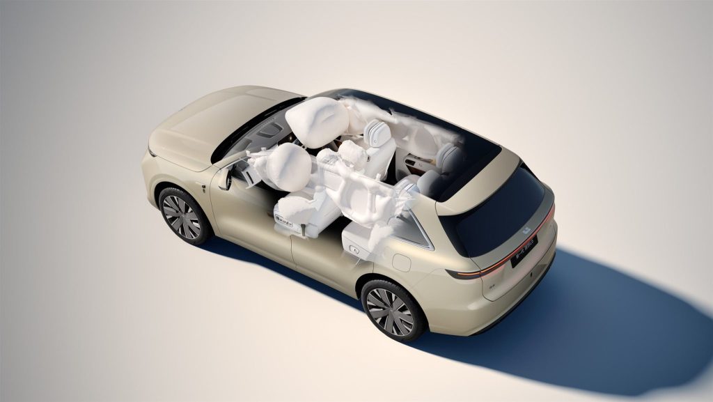 Nine airbags